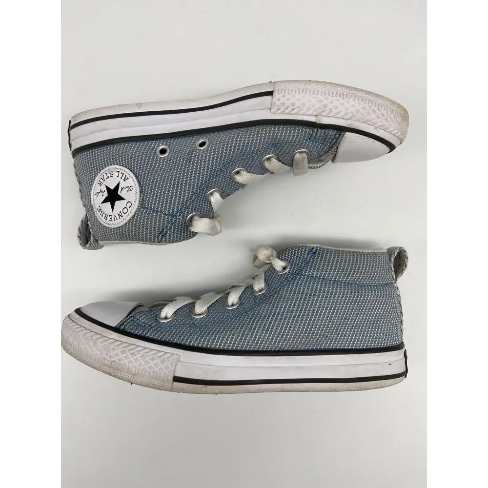 Converse Chuck‎ Taylor Youth Sz 1 All Star High Top Sneakers Unisex Gray/White